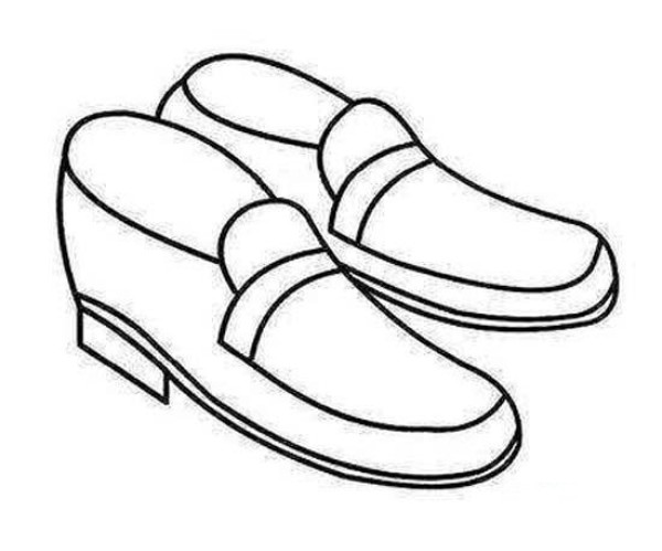 Simple drawing pictures of mens leather shoes