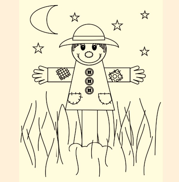 Scarecrow simple strokes