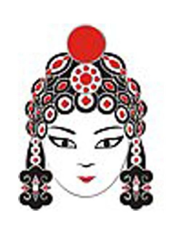 Peking Opera Hua Dans facial makeup simple picture