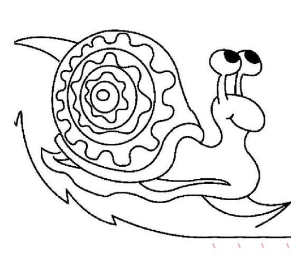 Speedy snail simple strokes picture