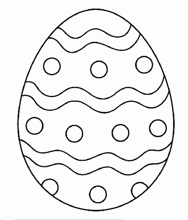 Childrens Easter Eggs Simple Drawing Pictures