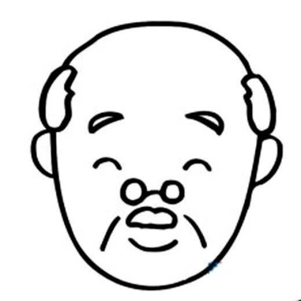 Grandpa avatar simple strokes picture