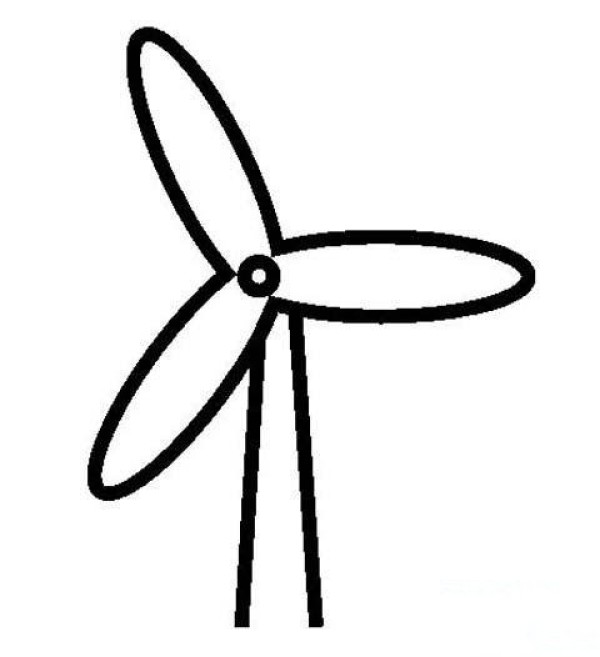 Wind power generation windmill simple drawing picture