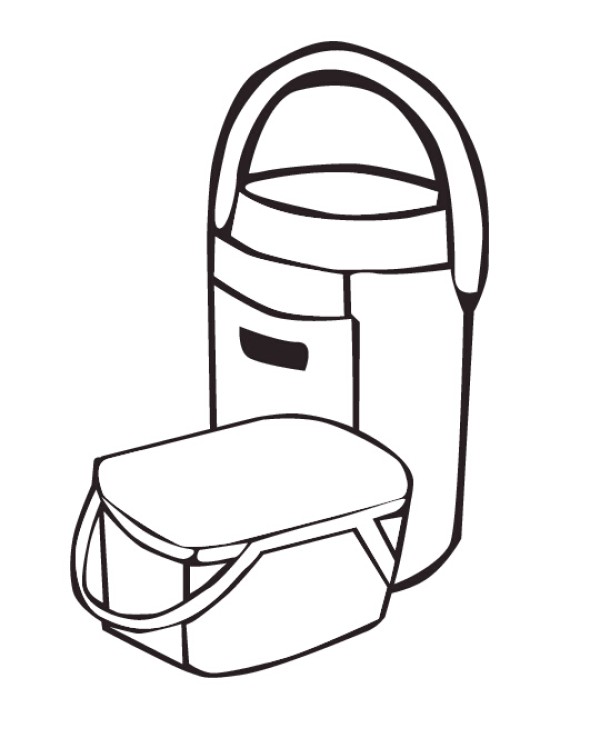 Simple drawing of lunch box