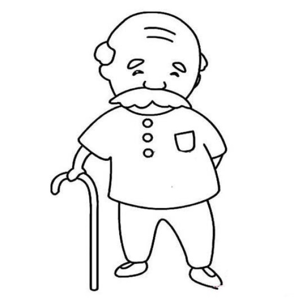 Grandpa simple strokes picture