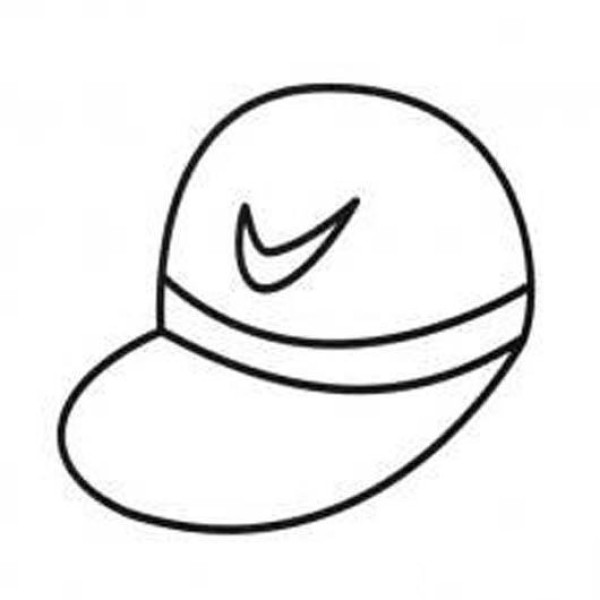 Primary school student Nike hat simple drawing picture