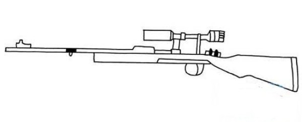 Simple strokes of sniper rifle pictures