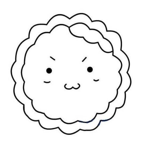 Cute Cartoon Mooncake Simple Drawing Picture