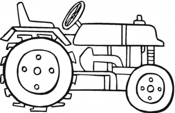 Simple strokes of tractor