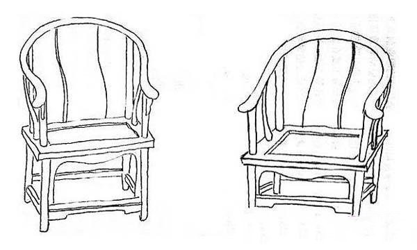 A complete collection of simple drawings of ancient Ming and Qing emperors chairs