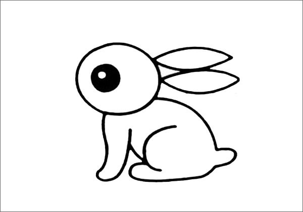 How to draw a little white rabbit