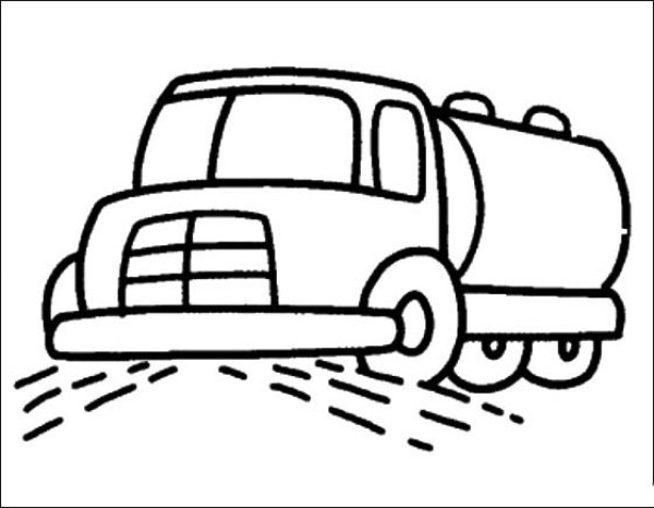 How to draw a sprinkler truck