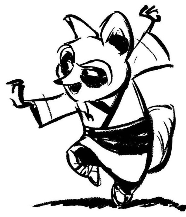 Kung Fu Panda Master simple drawing