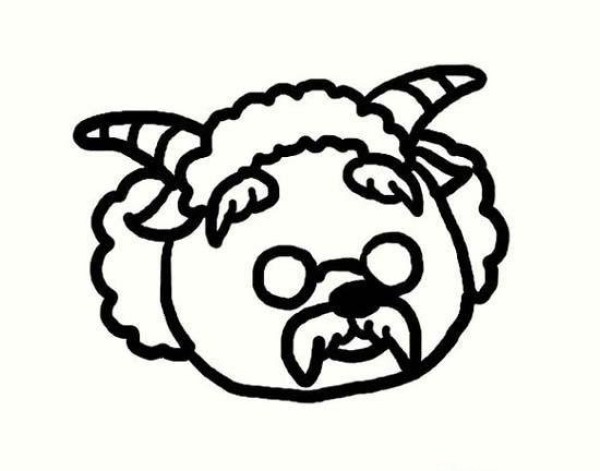 Slow sheep avatar simple drawing picture