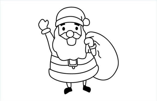 Santa Claus simple drawing pictures