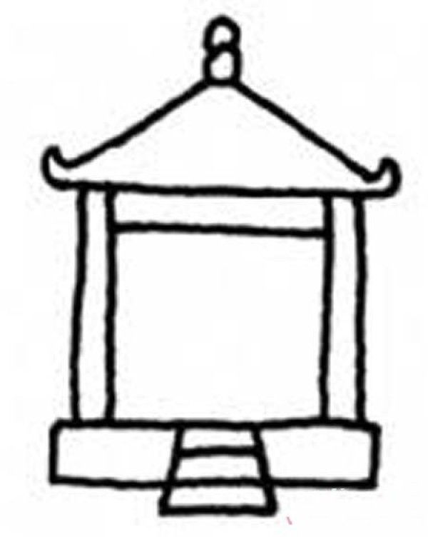 Kindergarten simple pavilion simple drawing picture