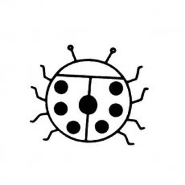 Little seven-star ladybug simple drawing picture