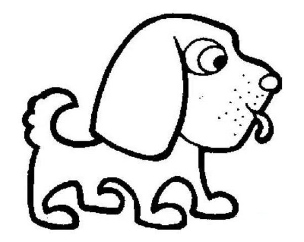 Simple drawing of small animals: puppy