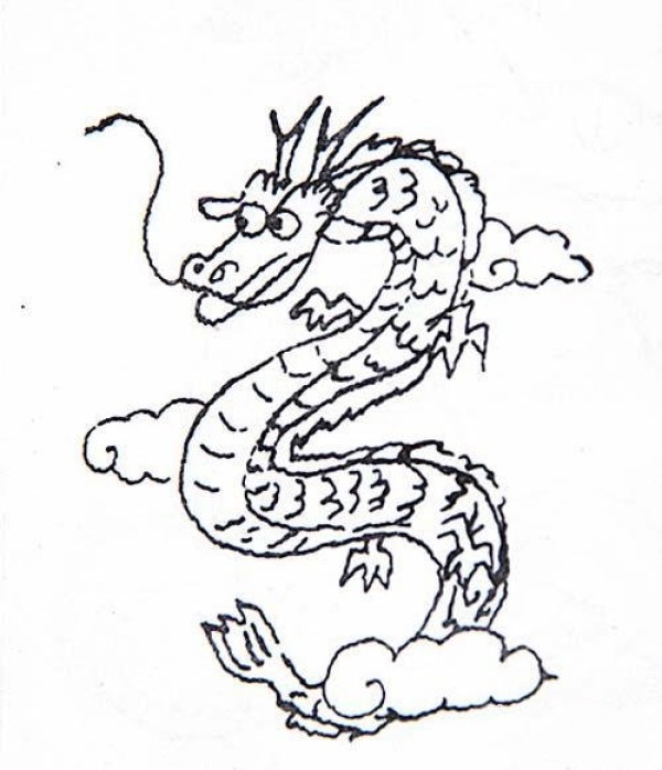 Simple drawing pictures of the twelve zodiac animals dragon