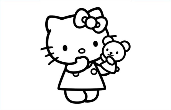 Hello Kitty simple drawing pictures