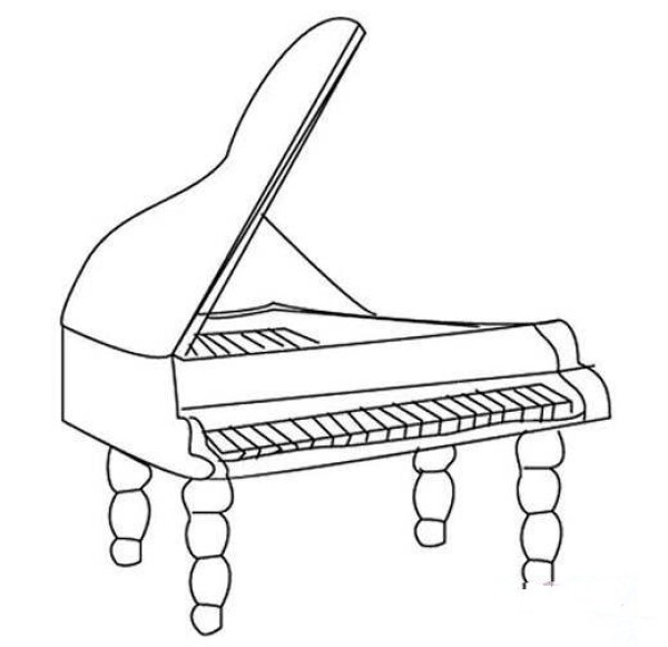 Childrens simple drawing pictures of musical instruments: Piano