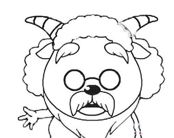 Kindergarten slow sheep simple drawing picture