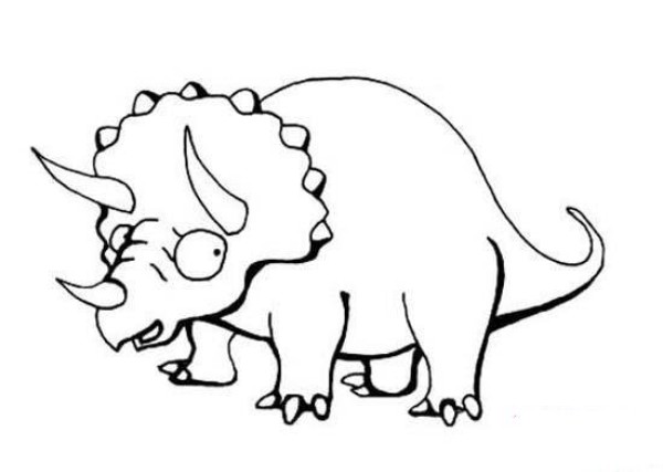 Triceratops dinosaur simple drawing pictures