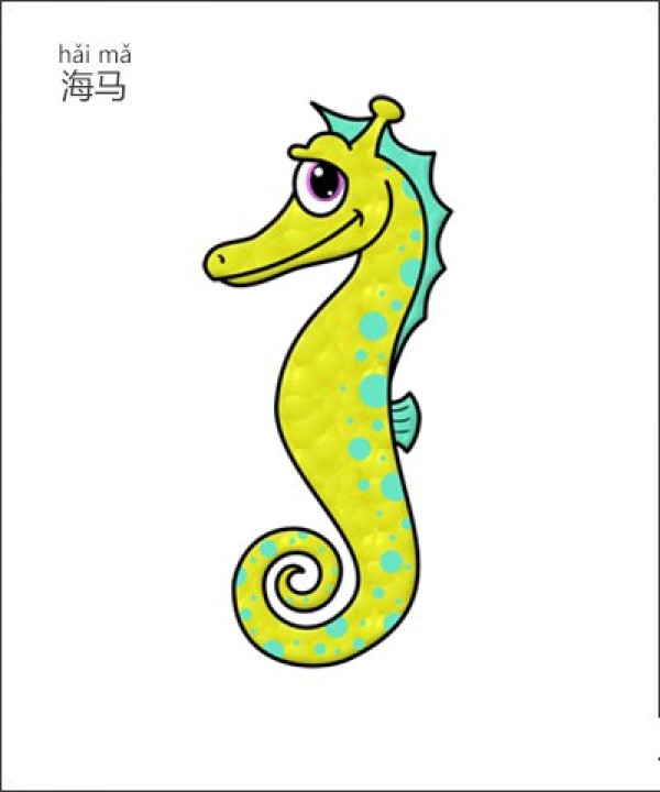 Colorful seahorse