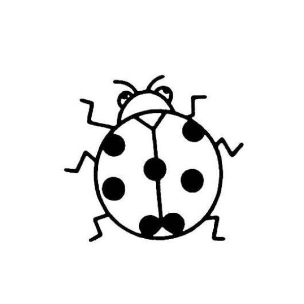 Seven-star ladybug simple strokes