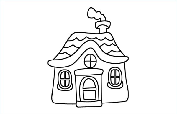 Simple drawing of small house