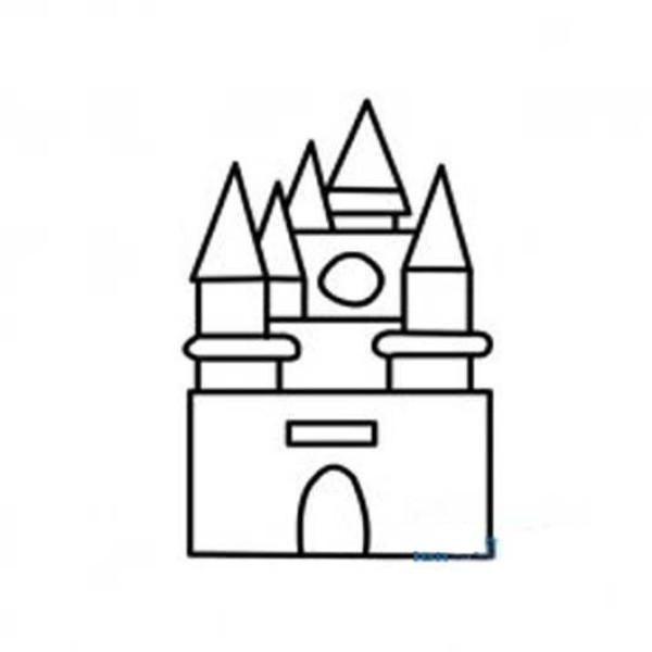 Simple castle drawing