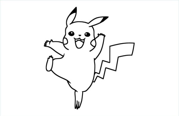 Children learn to draw Pikachu simple drawing pictures