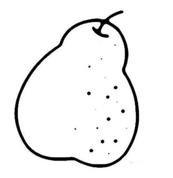 Simple drawing picture of pear