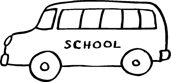 Simple strokes of school bus