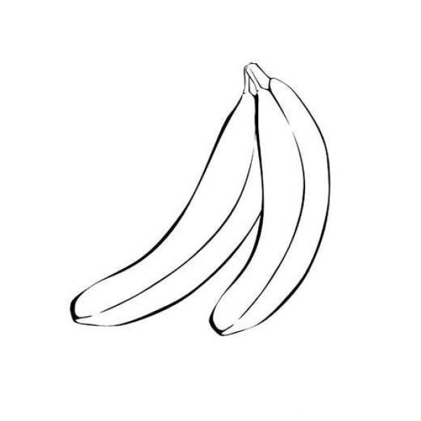 Simple strokes of two bananas