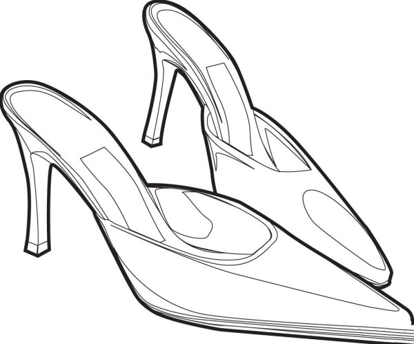 Simple drawing of a pair of high heels