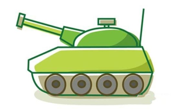 Simple drawing pictures of tanks with color