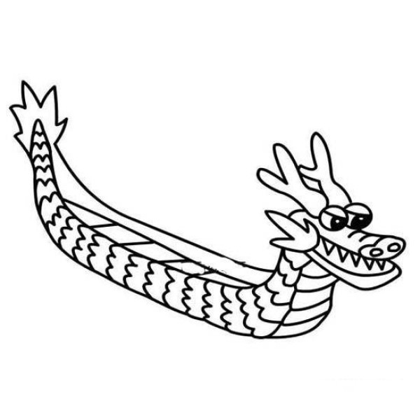 Dragon boat simple drawing method