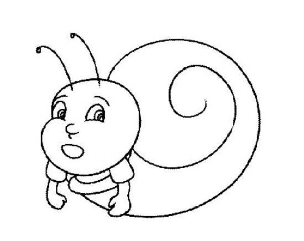 Cute snail simple strokes