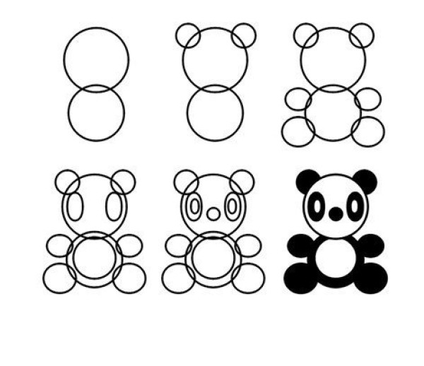 Panda simple drawing tutorial picture