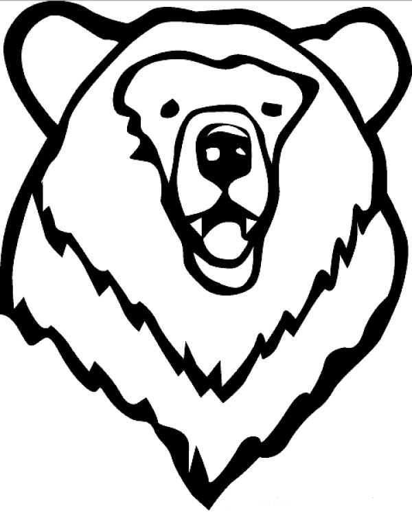 Simple strokes of bear head