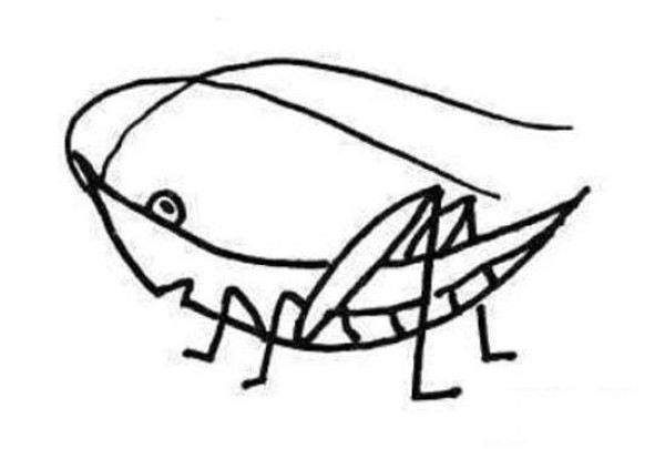 A complete collection of simple drawings of crickets for children