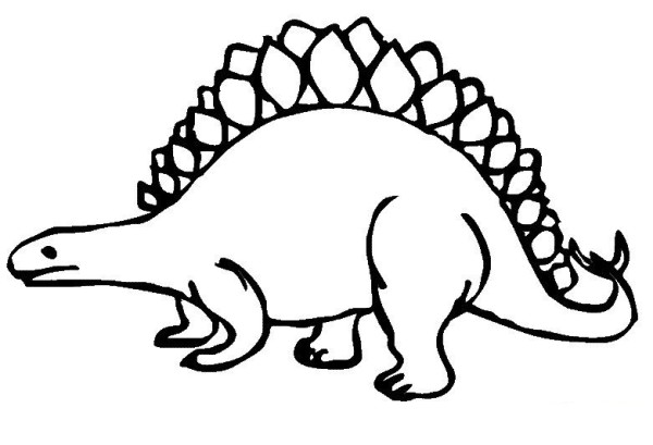 Stegosaurus simple strokes