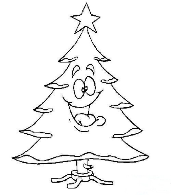 Cute Cartoon Christmas Tree Simple Drawing Picture Collection