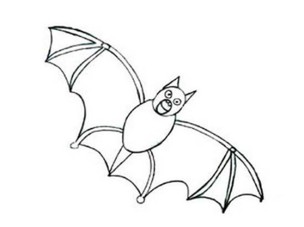 Flying bat simple strokes picture