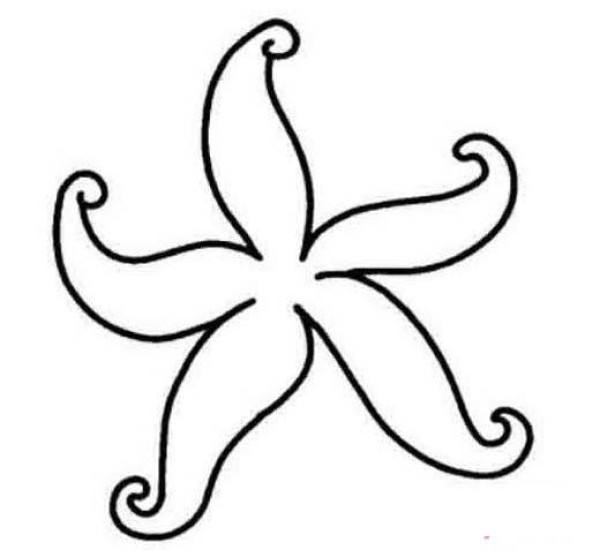 Childrens simple drawing pictures of starfish