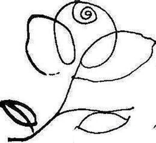 How to draw simple roses in kindergarten