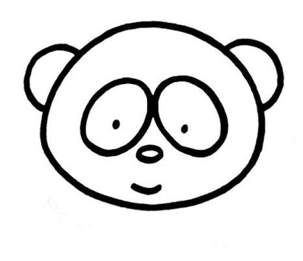 Panda simple drawing pictures