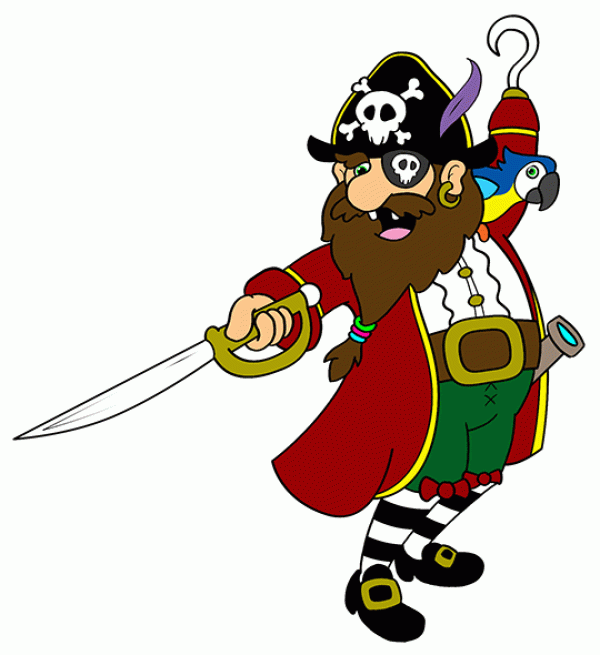 Pirate captain simple drawing