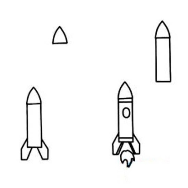 How to draw a rocket step by step: How to draw a rocket